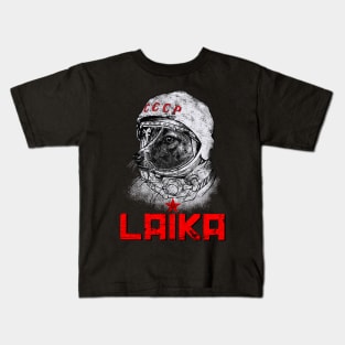 Laika The Soviet Super Hero Space Dog Kids T-Shirt